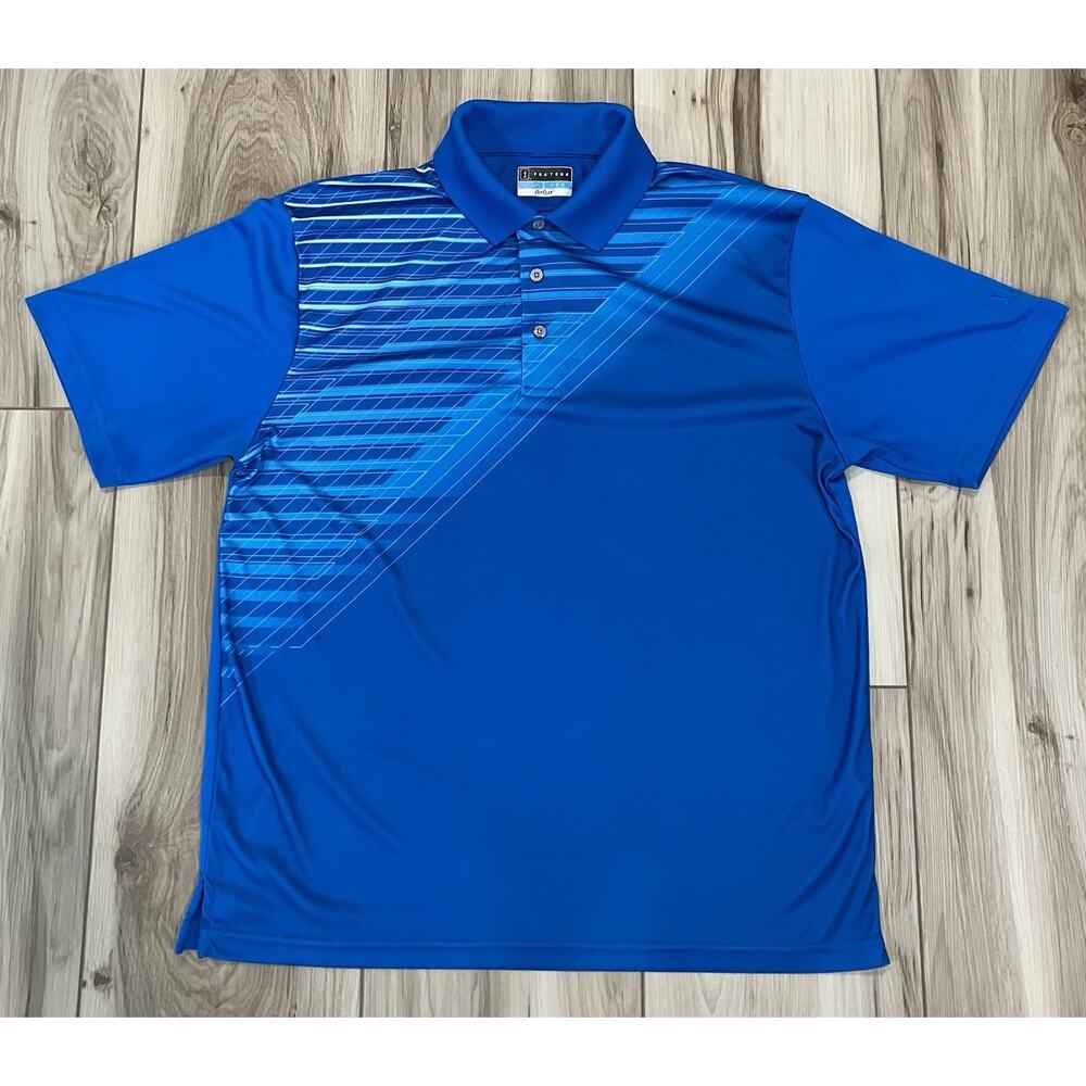 PGA Tour Air Flux Blue Polo Shirt Men’s Size L